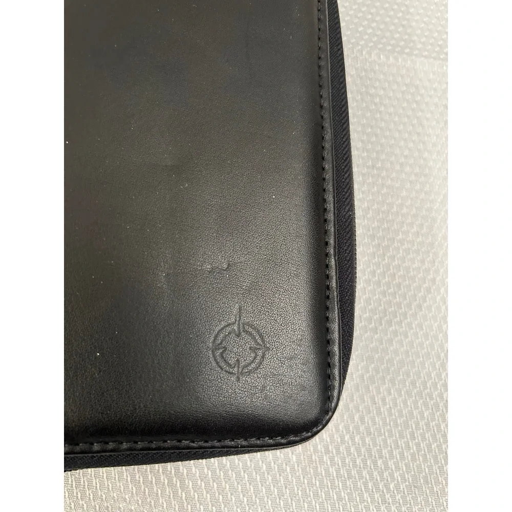 Franklin Covey SpaceMaker Planner Binder Compact Black Nappa Leather Unisex